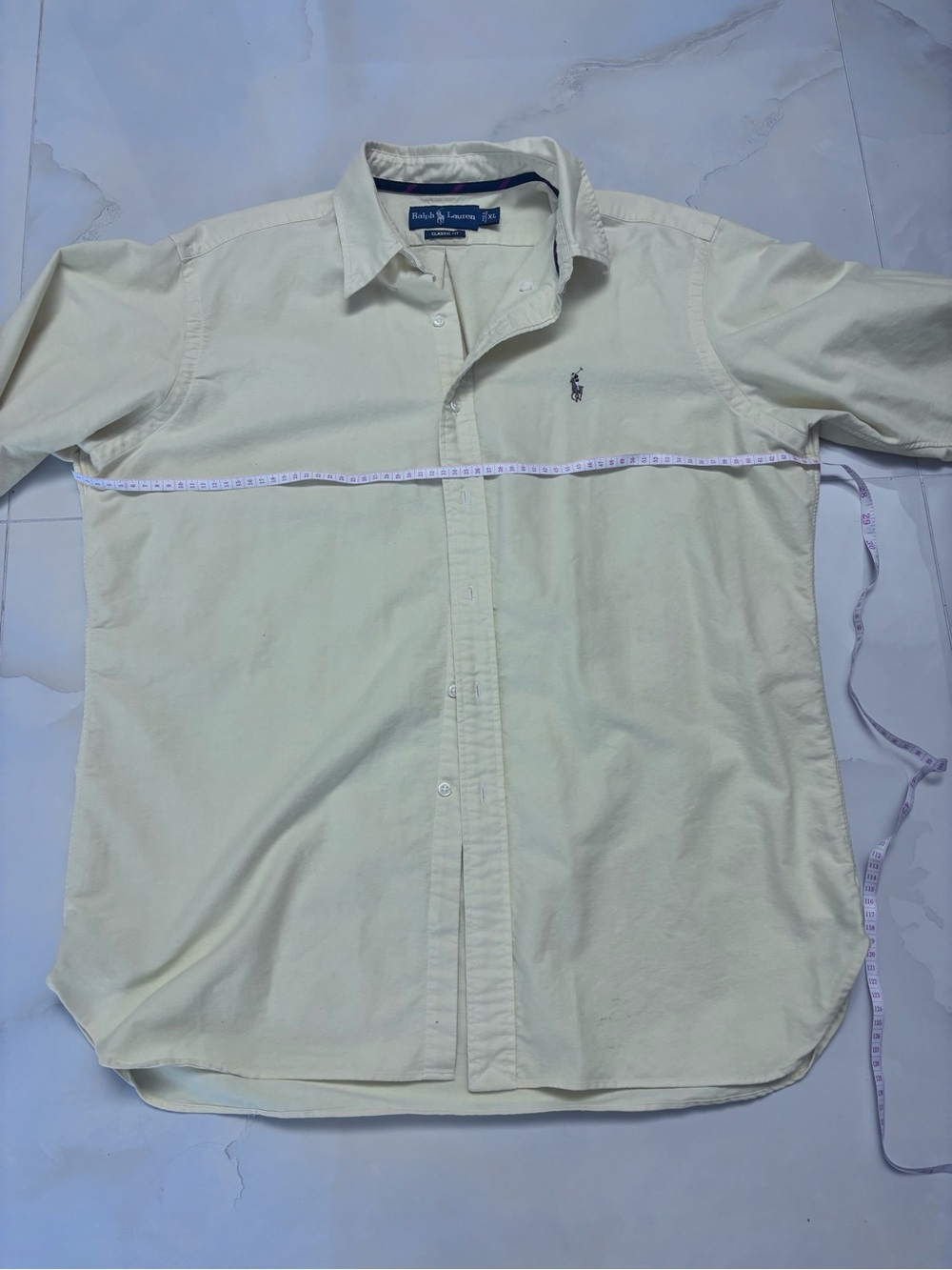 Ralph Lauren Men's Cream Button-Down Oxford Shirt